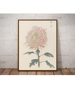 Japanese Wall Art Print, A Chrysanthemum, Floral Illustration, Poster an... - £9.50 GBP+