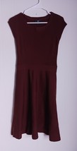 Mossimo Dark Red Cap Sleeve Knit Dress Women&#39;s Size M - $227.82 MXN