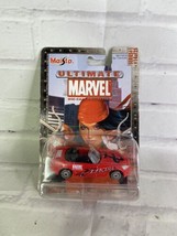 Vintage Maisto Ultimate Marvel Die Cast Collection Series 1 Elektra Red Car Toy - $8.32