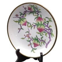 Hand Painted Porcelain Bowl in Brass, Vintage Mizusashi Japanese Brass Clad Dish - £73.14 GBP
