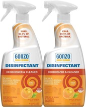 Gonzo Disinfectant Spray &amp; Multipurpose Cleaner - 24 Ounce (2 Pack) Citrus - Odo - £23.37 GBP