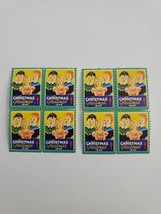 1940 WX103 Children Caroling Block of 4 x2 US Christmas Holiday Seals MNH - £5.16 GBP