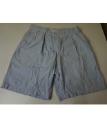 Peter Millar 100% Seersucker Cotton Pleated Golf Shorts Men&#39;s Size 34 - $19.79