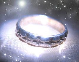 HAUNTED CROSSES RING TEMPLAR RING OF THE CROSSED REALMS HIGHEST LIGHT MAGICK image 2