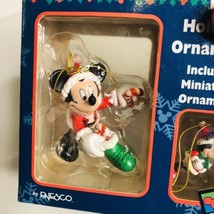 Mickey Mouse Christmas Ornaments w/mini Mickey Ornament Vintage - £7.62 GBP