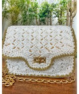 Bag/Handmade Bag/Hand Woven Bag/Crochet Bag/Knitted Bag/White Bag/Black ... - $163.11 CAD