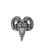 Alchemy Gothic R239 Baphomet Ring Ram Skull Horns Goat - £27.73 GBP