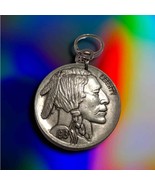 Antique 1913 old Buffalo nickel pendant - $1,053.74 MXN