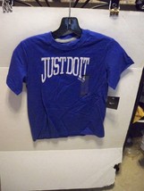 Boy&#39;s Youth Kids Nike Jdi Just Do It Logo Graphic Tee T Shirt Blue New $25 493 - £13.27 GBP