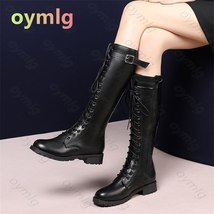 Autumn winter new style  boots women&#39;s foreign trade popular long tube lace roun - £39.80 GBP