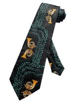 Steven Harris Men's French Horn Brass Instrument Necktie - Black - Neck Tie - $14.80