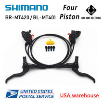 Shimano BR-MT420 BL-MT401 4-Piston Hydraulic Disc Brake Front Rear Set (OE) - £133.76 GBP