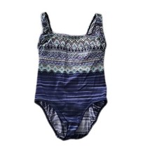 Longitude One-Piece Swimsuit ~ Purple, Gold, Green ~ Sz 12 - £46.21 GBP