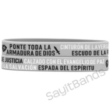 Two (2) Wristbands Ponte Toda La Armadura De Dios Spanish Armor Of God Bands - £5.44 GBP