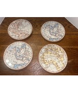 New Ralph Lauren Set of 4 Haswell Map I-II-II-III 9&quot; Dinner Plates - $203.75 CAD