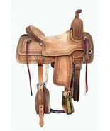 Leather Barrel Racing Pleasure Trail Leather Western Horse Saddle 10&quot; to... - $526.71 CAD+