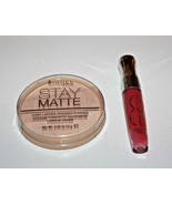 Rimmel Stay Matte Pressed Powder # 012 +  Lip Gloss 180 Lot Of 2 Sealed - £11.36 GBP