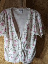 Partners medium size ladies button up poly cotton top - $18.80