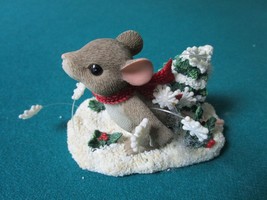 CHARMING TAILS BY FITZ &amp; FLOYD FIGURINE WINTER WHIRL WIND&quot; HOLIDAYS - $21.77