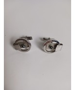 Vintage Cuff links Silver Tone Metal Pat. 2974381 - $151.63 MXN