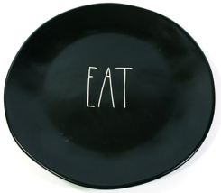 Eat Plates 11&quot; Black Preowned Rae Dunn by Magenta - $17.49