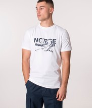 Norse Projects Men's Niels Mountain Cotton Logo Graphic Tee in White-XL - $44.97
