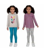 Kids Headquarters  4-piece Playwear Set Stripes &amp;  Hearts  Girls Sz 3T-4... - $21.36