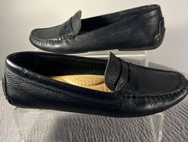 Women&#39;s Black Leather Loafers Bass Missy Flats Size 8m Made in Brazil - $50.00