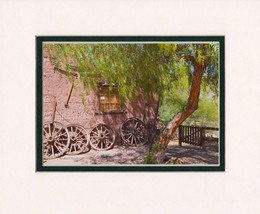 Calico Ghost Town Wagon Wheels Barbara Snyder Western Matted Print 5x7/8x10 - $18.81
