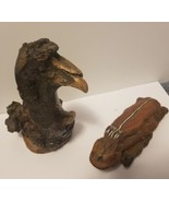 Primitive Driftwood Sculpture Bird Lizard Beach Ocean Lake Cabin Home Ma... - £30.97 GBP