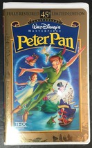 Peter Pan (VHS, 1998, 45th Anniversary Limited Edition) Walt Disney Masterpiece - £2.30 GBP