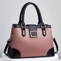  Women&#39;s Big Bag Fashion PU Leather Lychee Pattern Contrast Color Single Shoulde - £34.65 GBP