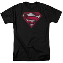 Superman Distressed Symbol White Variant Men&#39;s T-Shirt Black - £22.89 GBP+