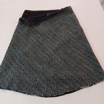 Banana Republic RN#54023 Women's Black & Green Wool & Acrylic Skirt Size 4 image 9