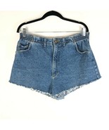 Lee Womens Denim Shorts Vintage Cutoffs High Waist Elastic Medium Wash 1... - £22.74 GBP