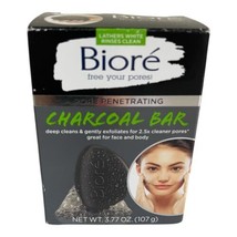 Biore Pore Penetrating Charcoal Soap Bar Face Cleanser Bar 3.77 oz New (1) - $30.40