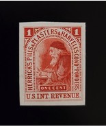 RS118P4 Dr. Herrick’s Pills &amp; Plasters Medicine Stamp Plate Proof, 1862,... - $551.95 MXN