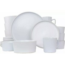 Elama Luxmatte White Stoneware 20 Piece Dinnerware Set - £71.64 GBP