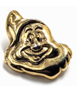 VTG Disney Happy Dwarf Smiling Face Gold Tone Pin Snow White The Seven D... - $21.03 CAD