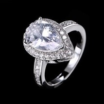 HIBRIDE Pink Rhinestone Mariquesa Cut Women Bridal Wedding Ring With Prong Setti - $11.97
