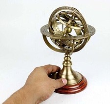 Brass Armillary Sphere Astrolabe Nautical Marine Tabletop Globe Armillary gift - £23.05 GBP
