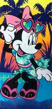 Minnie Mouse Vacation Kids Beach Towel measures 28 x 58 inches - £13.41 GBP