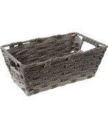 Whitmor Gray Wash Split Rattique Small Shelf Tote. - $49.28 CAD
