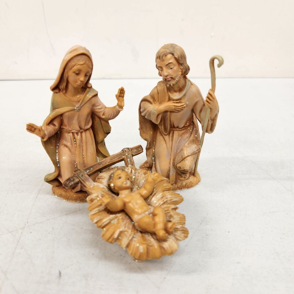 Primary image for Vintage 1983 FONTANINI Holy Family Nativity Set Mary Joseph Baby Jesus 3 1/2 3.5