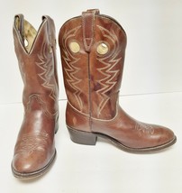 Acme Boots Western Cowboy Leather USA Brown Women&#39;s 5.5 D - $78.95