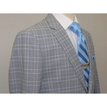 Men's US Polo Sport coat 8911j Black white Hounds-tooth with blue Plaid 42 Long image 3