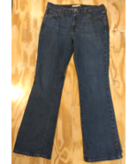 Levi&#39;s Women 515 Jeans Size 12 Medium Blue Bootcut Mid Rise Distressed M... - £22.08 GBP