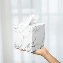 Tissue Box Cover,Tissue Box Cover Square,Marble Stripes, Tissue Box Hold... - £11.68 GBP