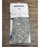 Birkenstock Cotton Slub Gray White Socks Woman&#39;s Size L 8-10 KG JD - $7.91