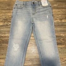 Boys&#39; Ultimate Stretch Distressed Tapered Jeans -Cat &amp; Jack Light Wash Size 12.J - $9.89